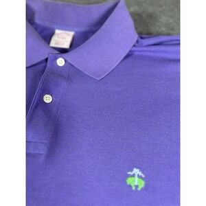 Brooks‎ Brothers 1818 Performance Polo Shirt Men's 2XL Purple Cotton